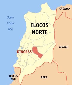 Municipality of Dingras Map .
